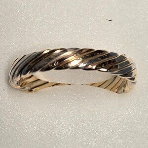 Silver and Gold Braided Ring size 5